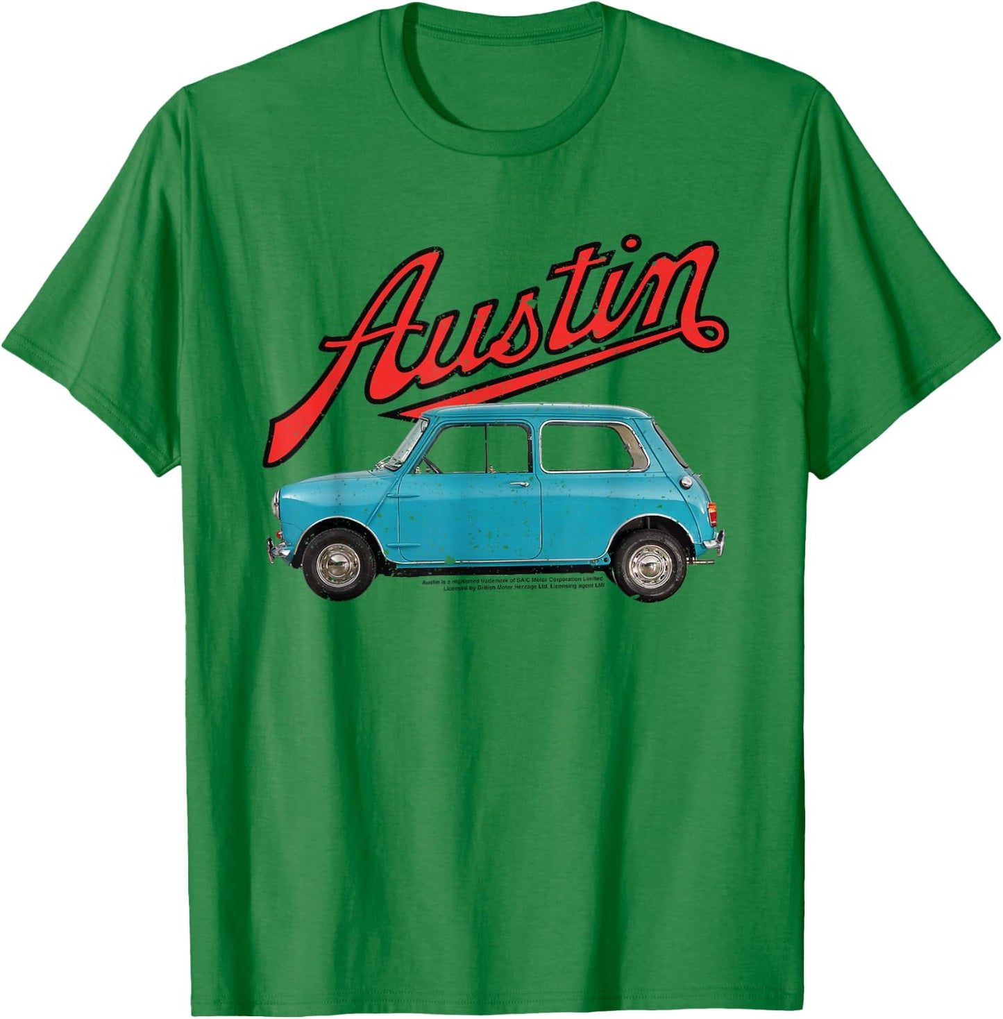 Austin Mini-Minor Retro Car T-Shirt - T-Shirt | Irish Green