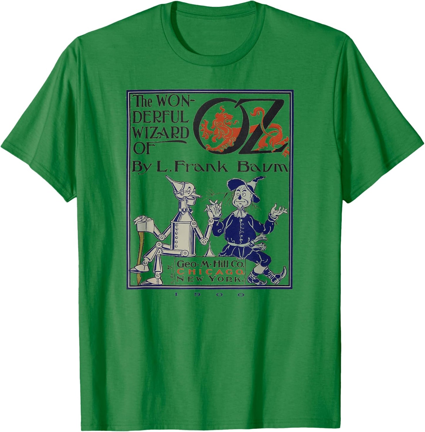 Wizard of OZ Gifts-Oz Tin Man Scarecrow Wizard of OZ Book T-Shirt - T-Shirt | Irish Green