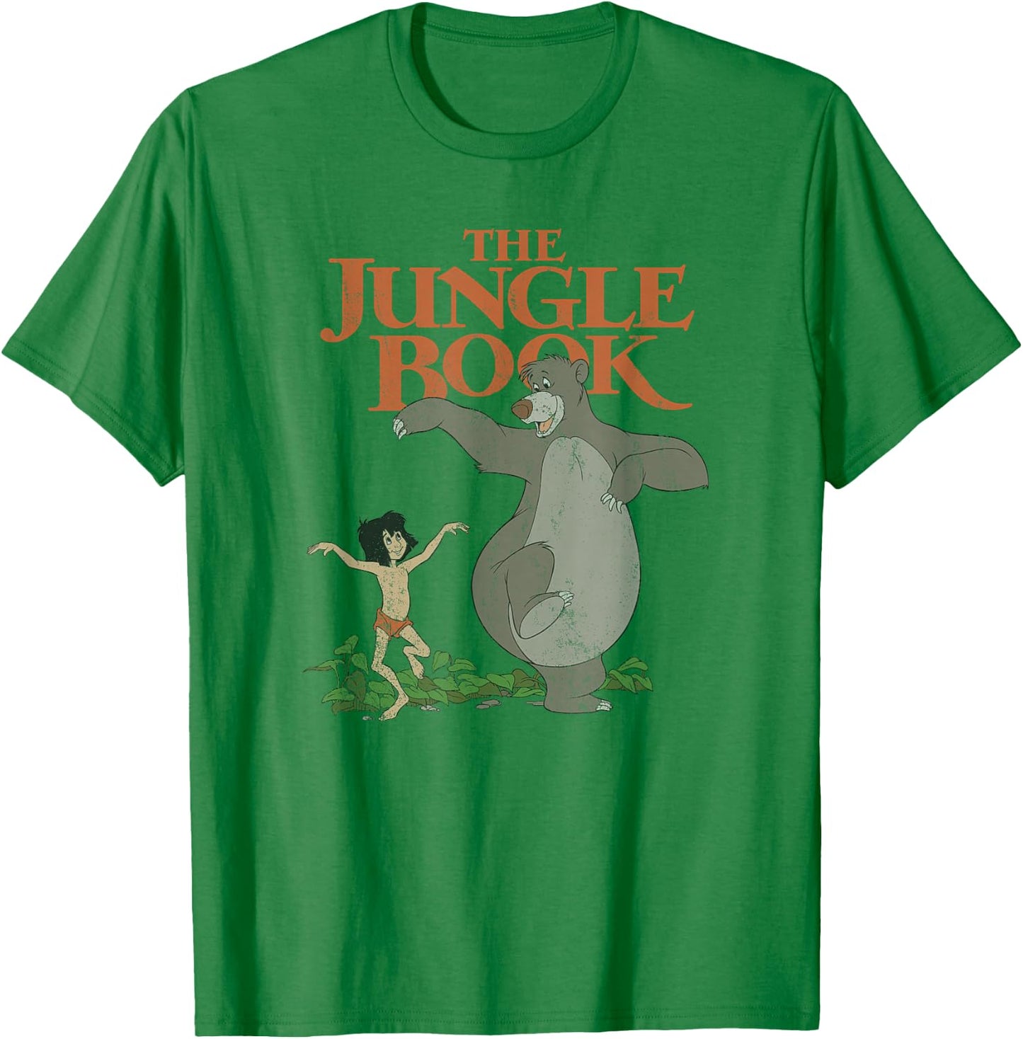 Disney The Jungle Book Mowgli & Baloo Dancing Cover T-Shirt - T-Shirt | Irish Green