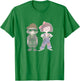 Disney Pixar Up Young Carl & Ellie Cute Vintage Sketch T-Shirt - T-Shirt | Irish Green