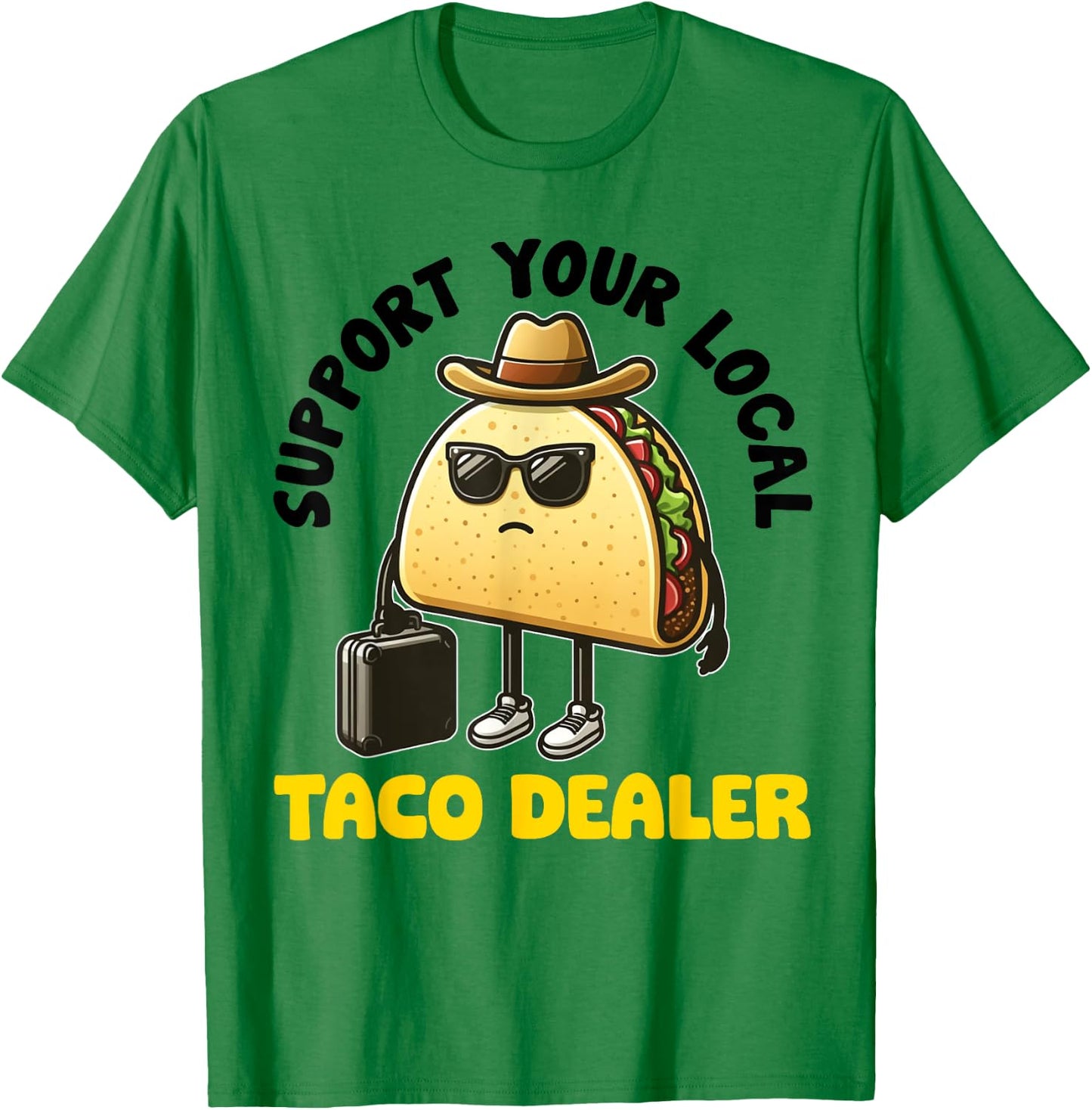 Taco Women Boy Girl Funny Mexican Food Tacos Dealer T-Shirt - T-Shirt | Irish Green