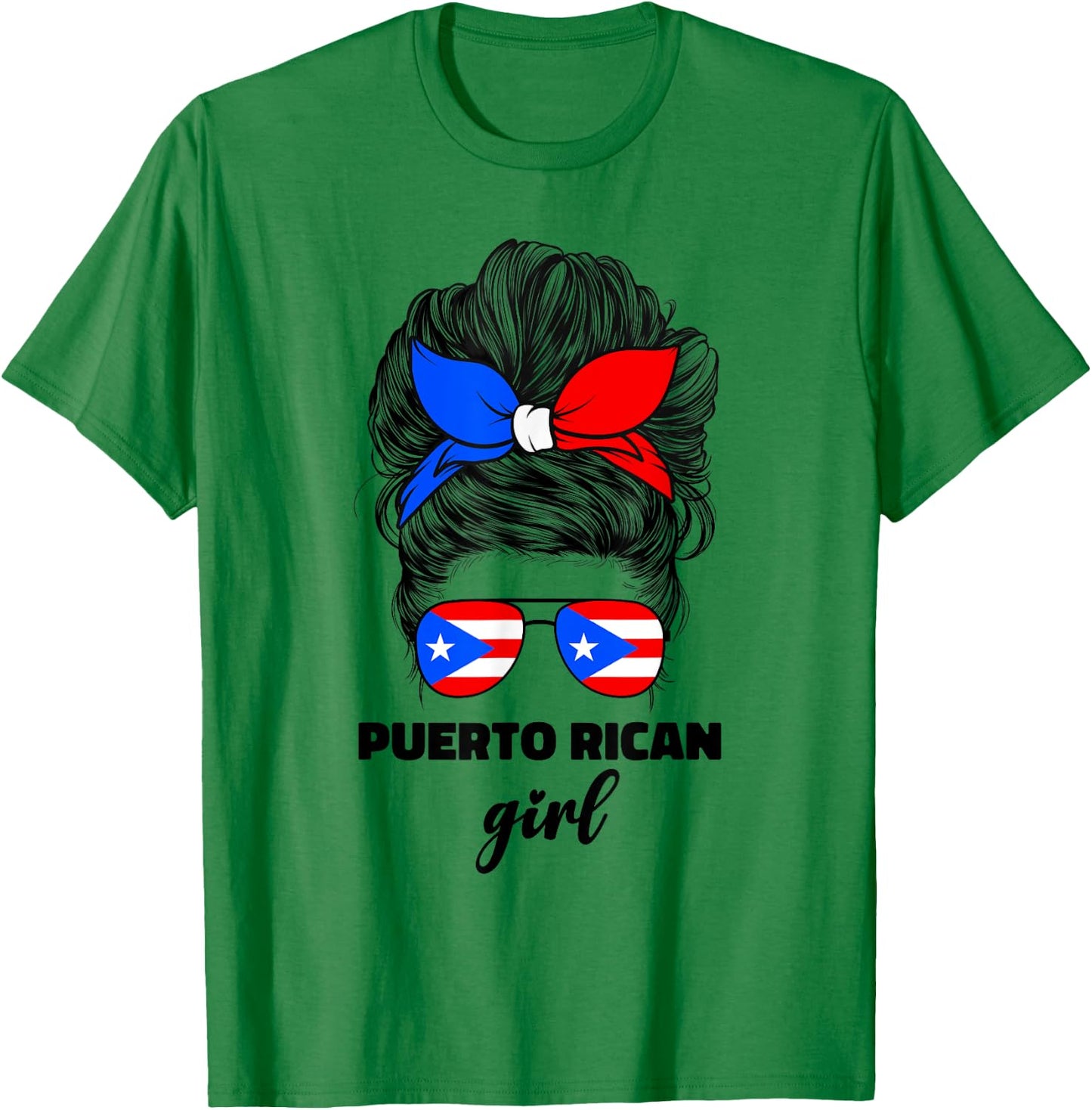 Puerto Rican Girl Girls Boricua Puerto Rico Flag T-Shirt - T-Shirt | Irish Green