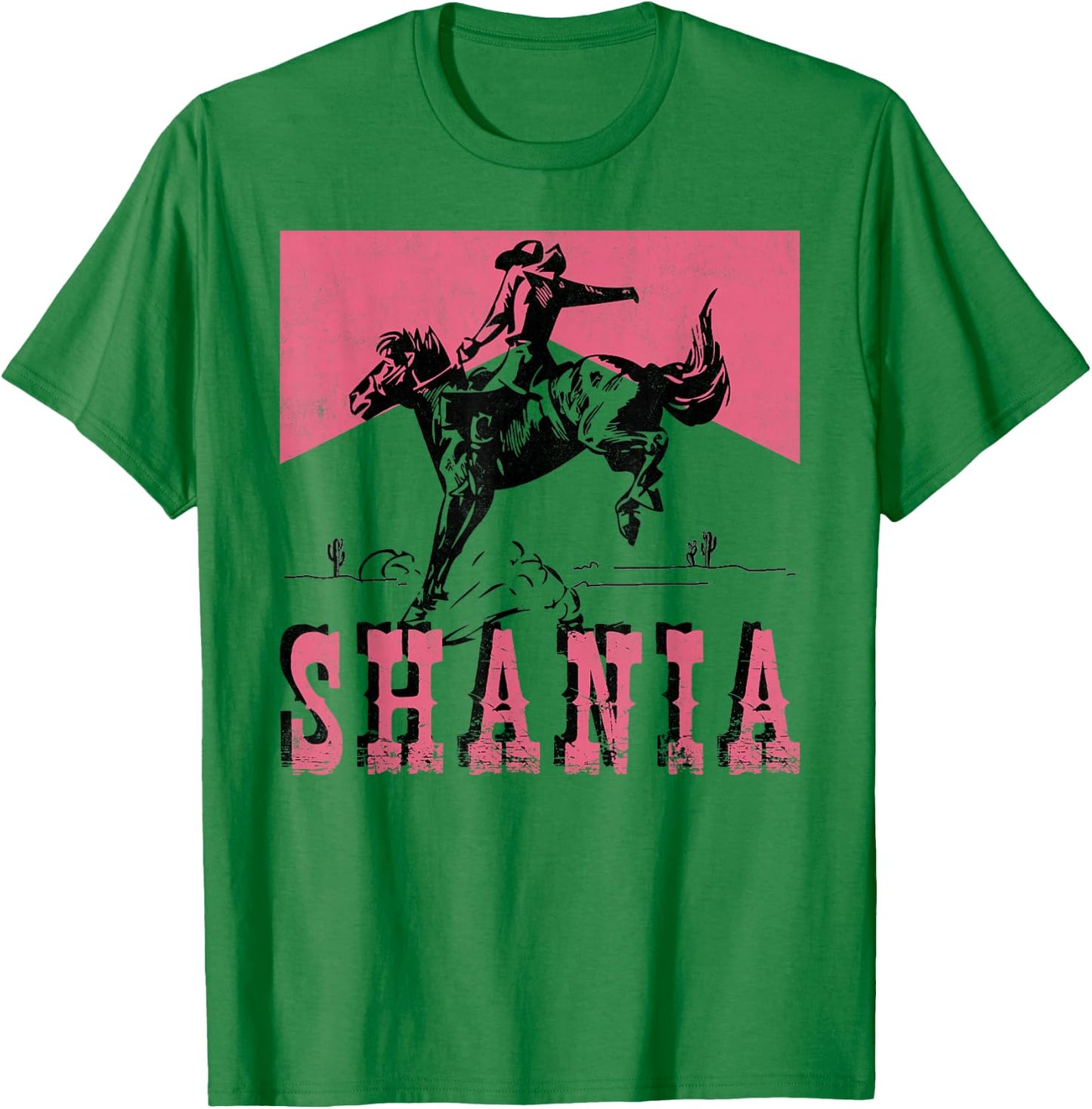 Vintage Shania Name Personalized Women Kids T-Shirt - T-Shirt | Irish Green