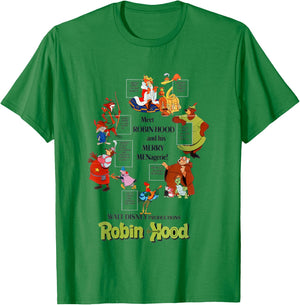 Disney Robin Hood Meet Robin Hood and His Merry Menagerie! T-Shirt - T-Shirt | Irish Green