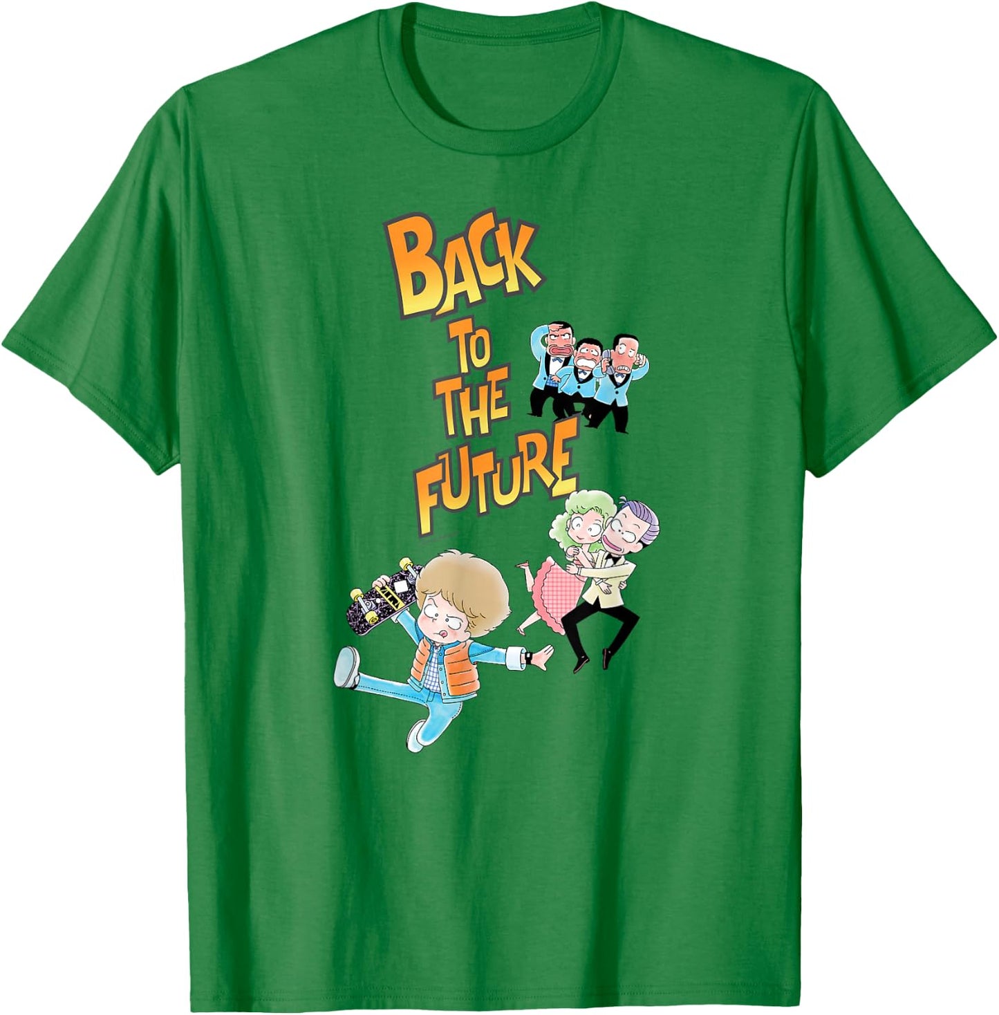 Back to the Future Anime Style T-Shirt - T-Shirt | Irish Green