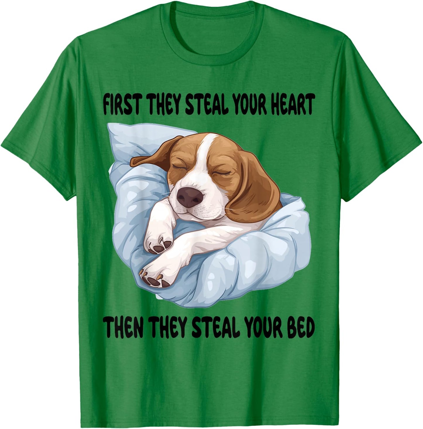 Beagle Sleeping Pajamas Nightgown T-Shirt - T-Shirt | Irish Green