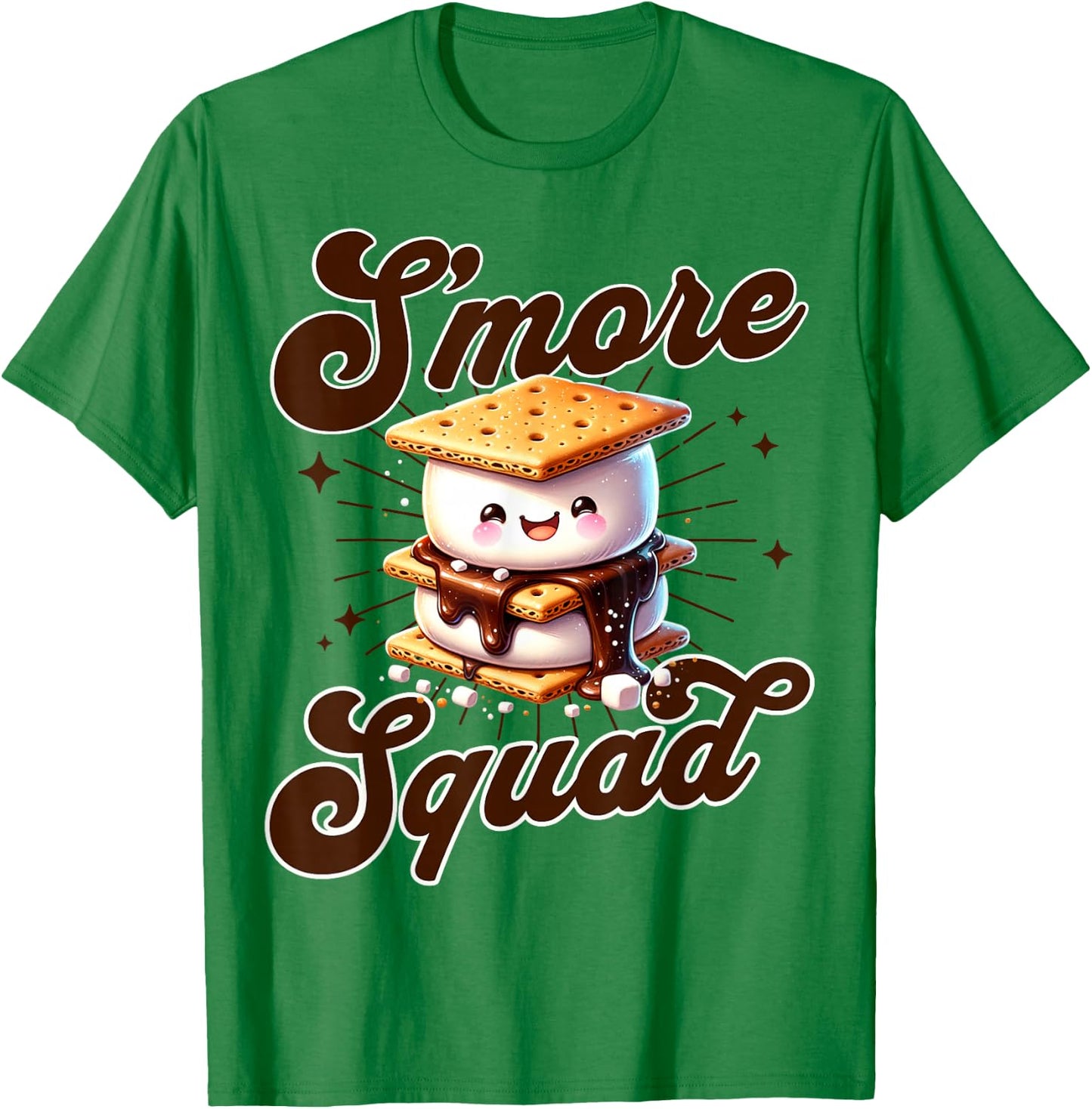Cute Outdoor Smore Squad Camping Family Matching Summer T-Shirt - T-Shirt | Irish Green