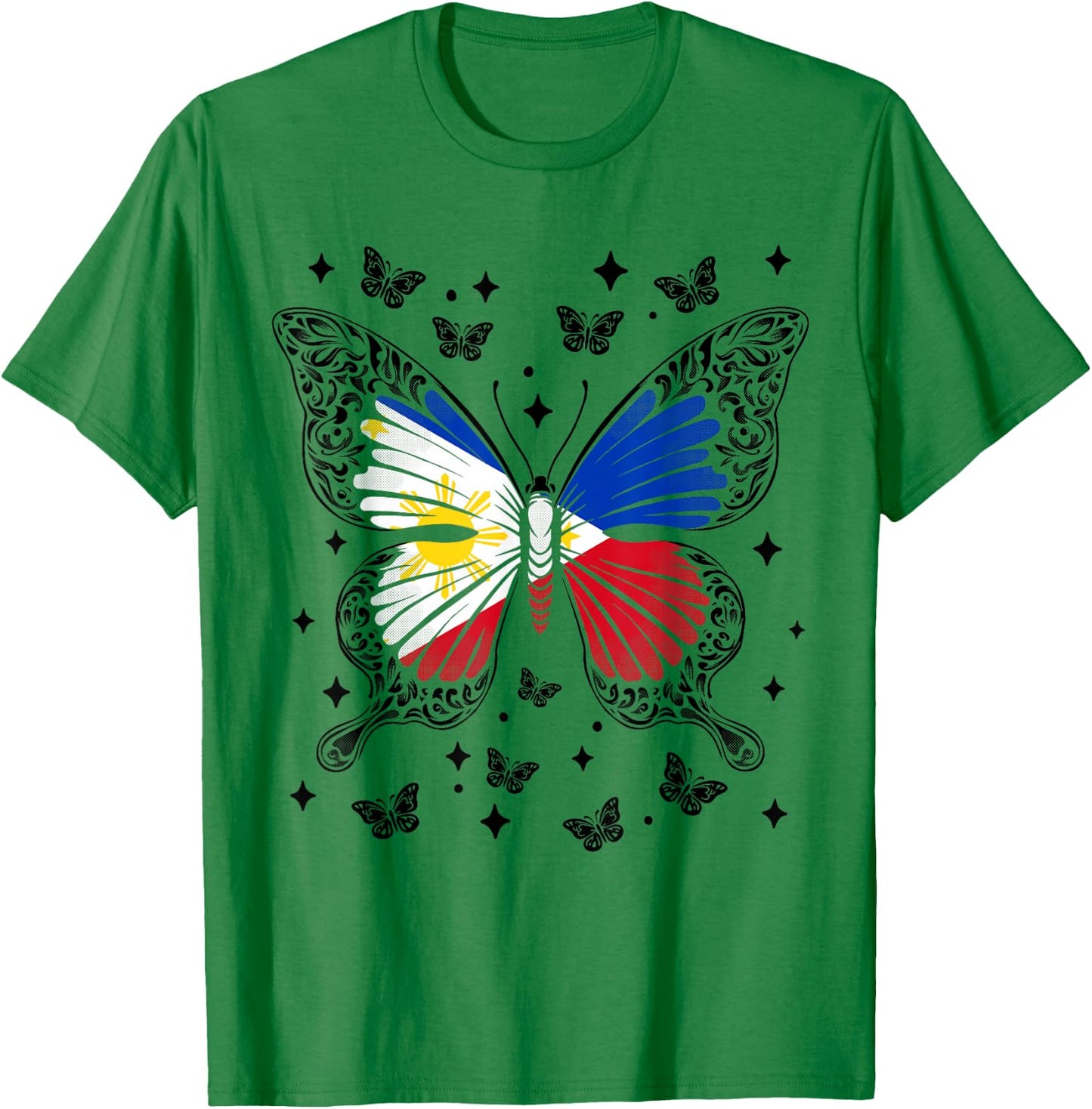 Filipino Butterfly Philippines T-Shirt - T-Shirt | Irish Green