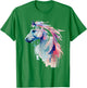 Horse Animal Colorful Zoo Abstract Art Painting Horse T-Shirt - T-Shirt | Irish Green