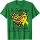 In September We Wear Gold Leopard Childhood Cancer awareness T-Shirt - T-Shirt | Irish Green
