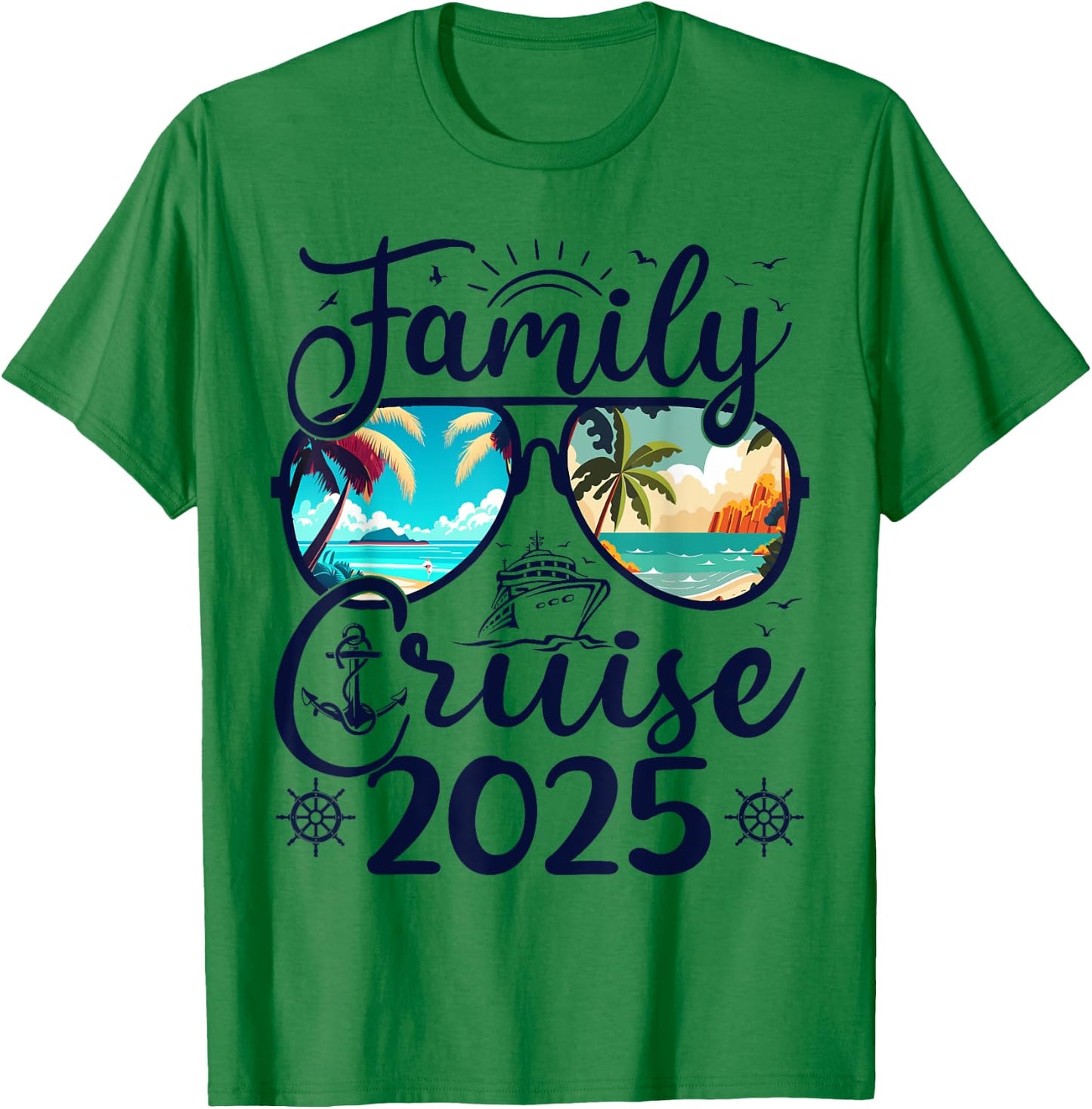 Family Cruise 2025 Summer Vacation Matching Family Cruise Men Women Kids T-Shirt - T-Shirt | Irish Green