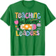 Retro Teaching Future Leaders Groovy Teacher Back To School Women Girls Kids T-Shirt - T-Shirt | Irish Green