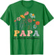 Papa Of The Little Wildflower Birthday Party Baby Shower T-Shirt - T-Shirt | Irish Green