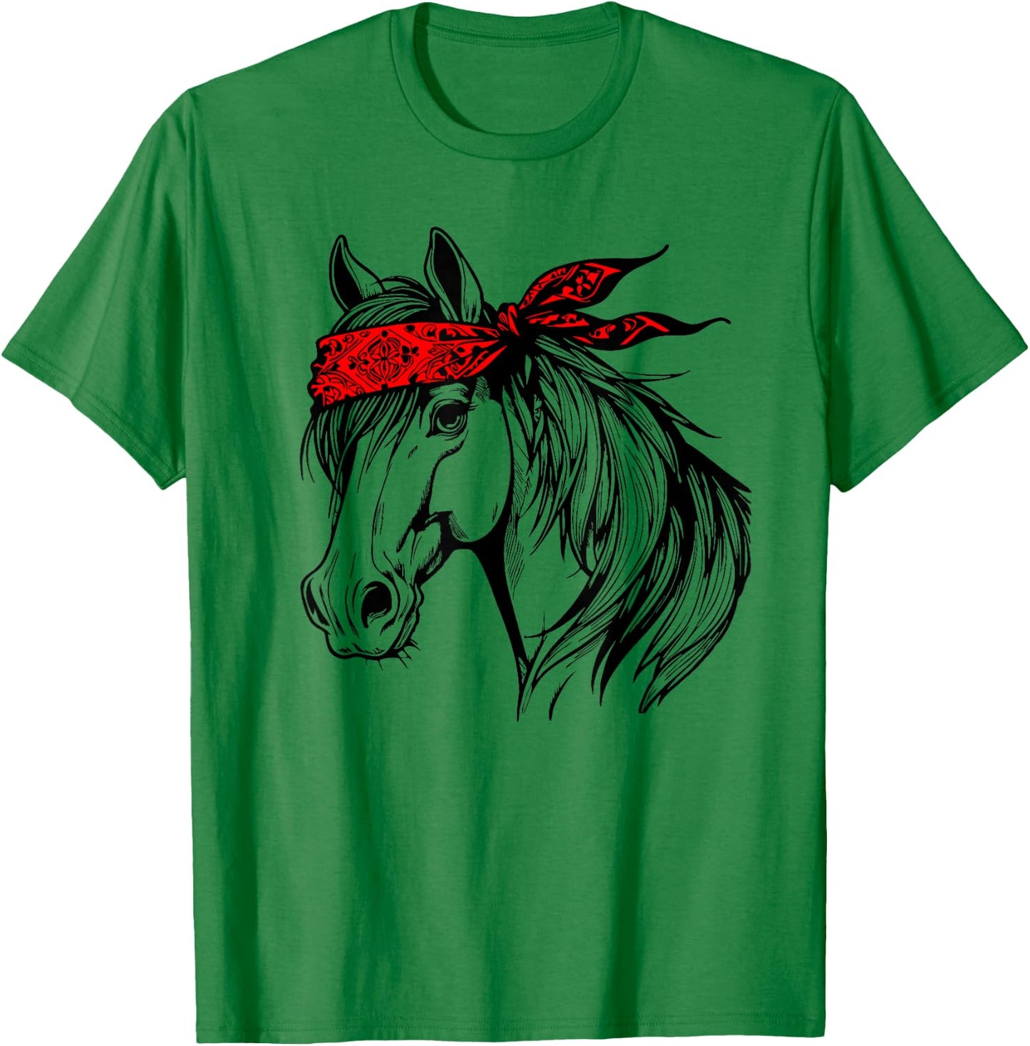 Horse Bandana for Horseback Riding Horse Lover Mother's Day T-Shirt - T-Shirt | Irish Green