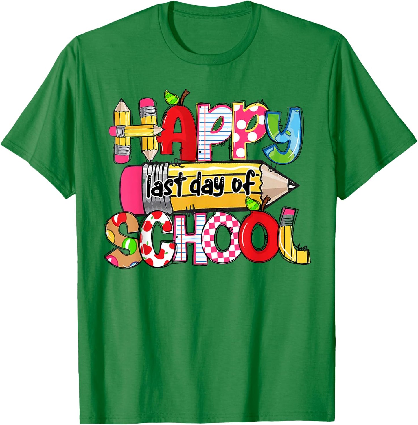 Happy Last Day of School In My Summer Era Teacher Kids T-Shirt - T-Shirt | Irish Green