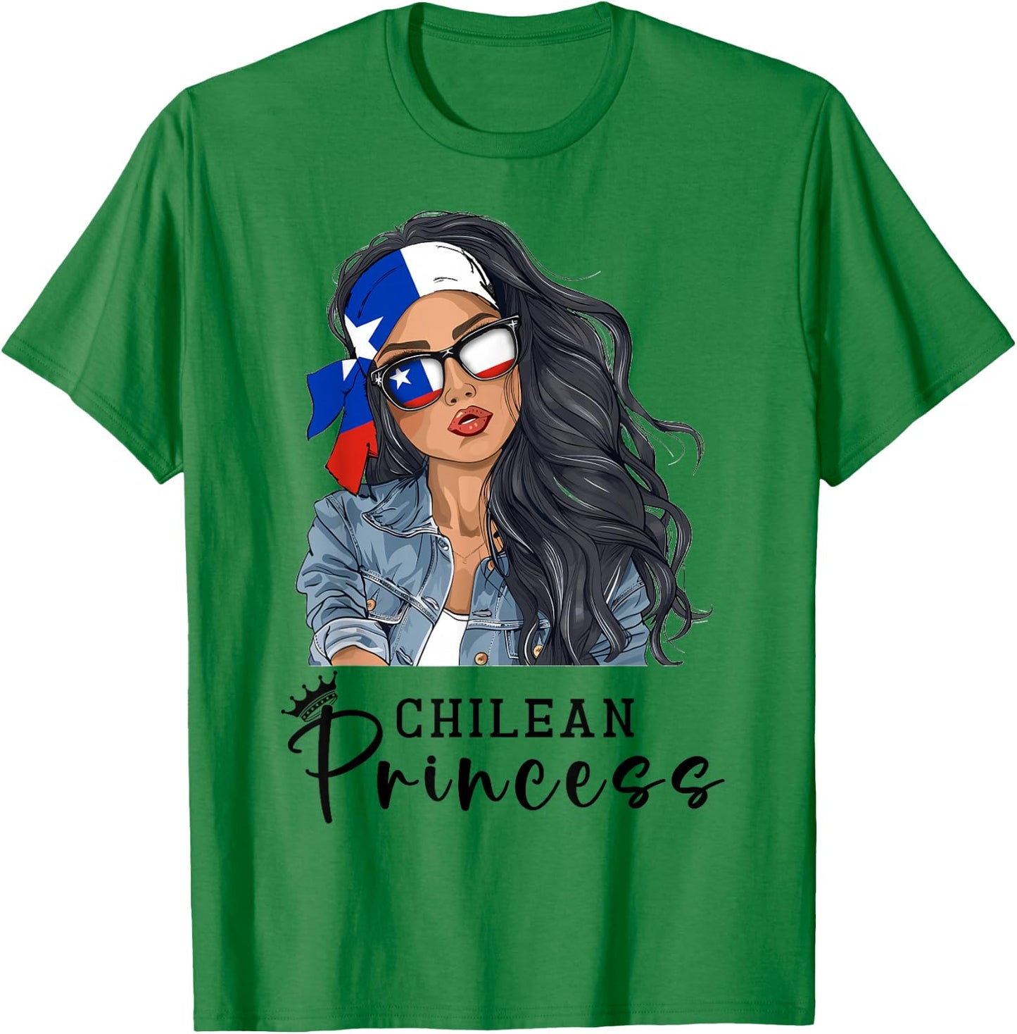 Chilean Woman Products Flag Uniform Princess Chile T-Shirt - T-Shirt | Irish Green
