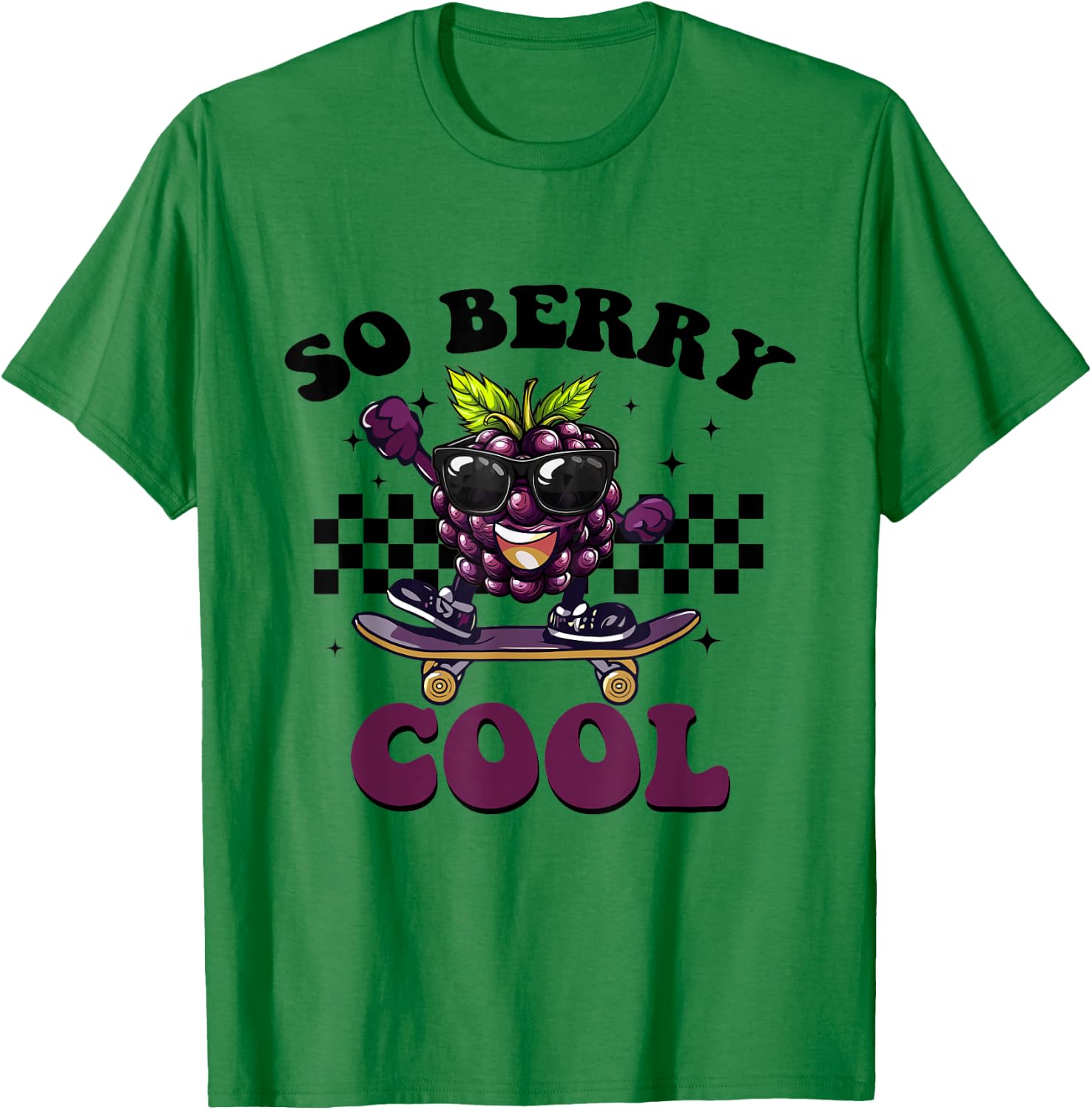 Groovy So Berry Cool Fruit Lover Blackberry Season For Kids T-Shirt - T-Shirt | Irish Green