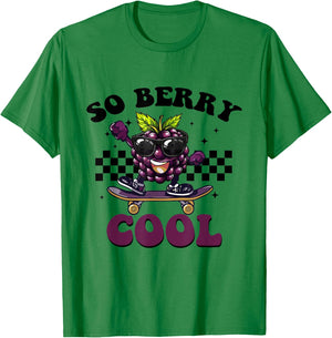 Groovy So Berry Cool Fruit Lover Blackberry Season For Kids T-Shirt - T-Shirt | Irish Green