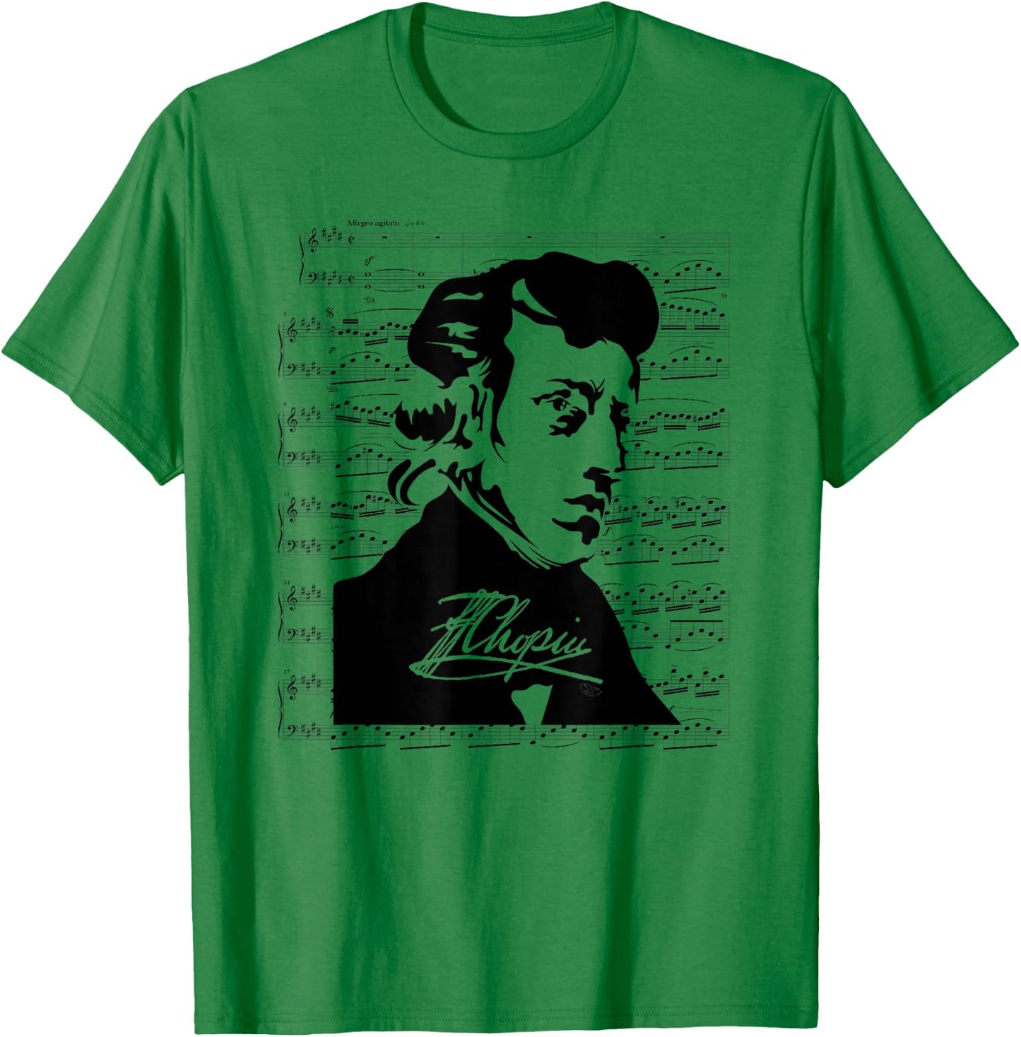Frederic Chopin Shirt for Chopin Music Lovers Pianist Gift T-Shirt - T-Shirt | Irish Green