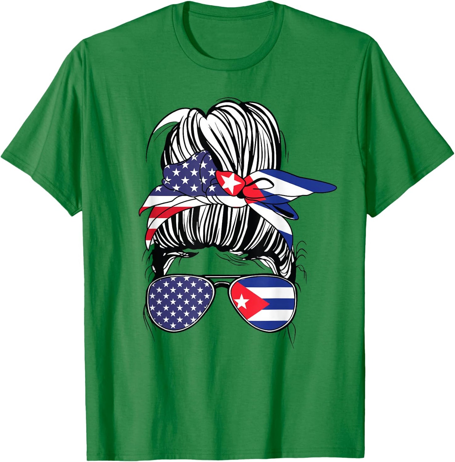 Cuban American Heritage Cuban Women USA Girl Cuba T-Shirt - T-Shirt | Irish Green