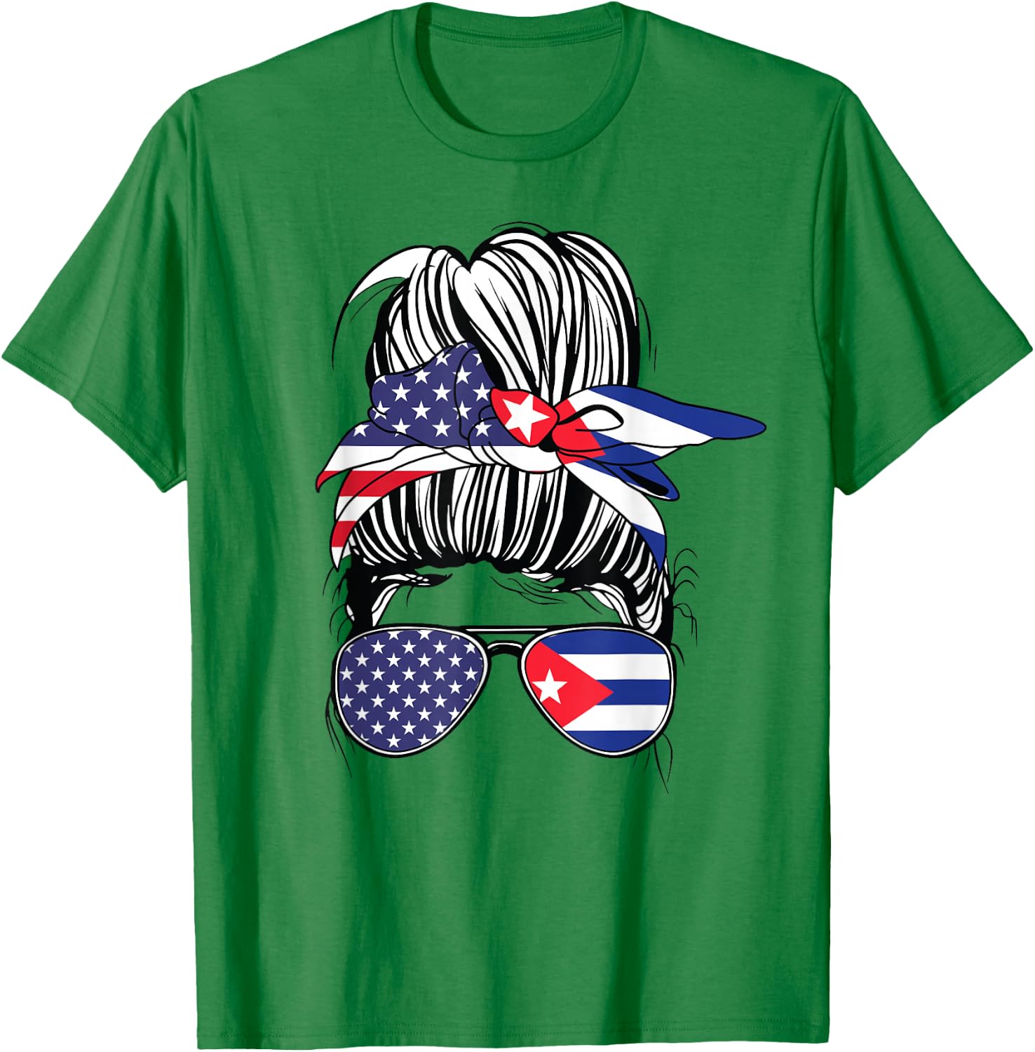 Cuban American Heritage Cuban Women USA Girl Cuba T-Shirt - T-Shirt | Irish Green