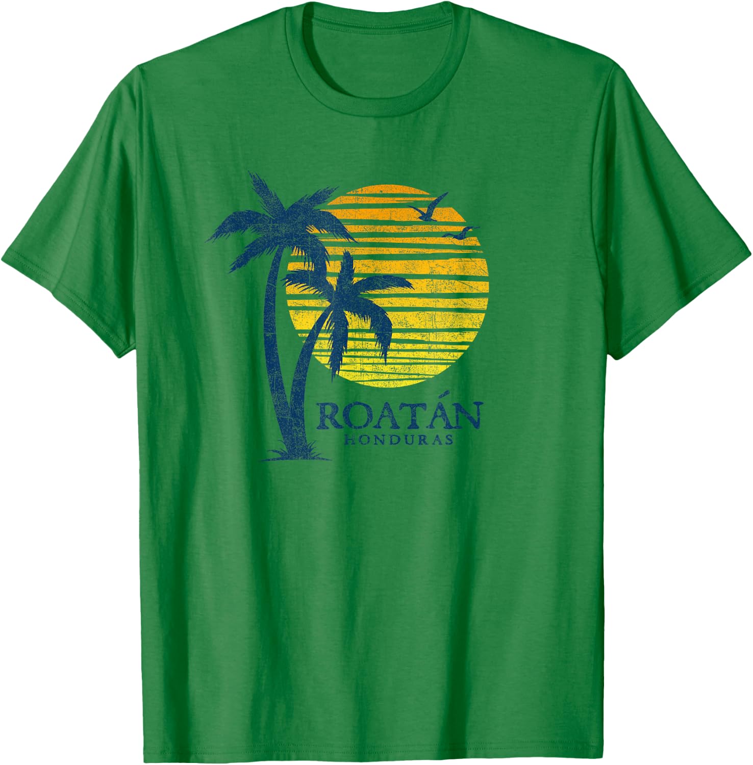Vintage Roatan Honduras Retro Throwback Souvenir T-Shirt - T-Shirt | Irish Green