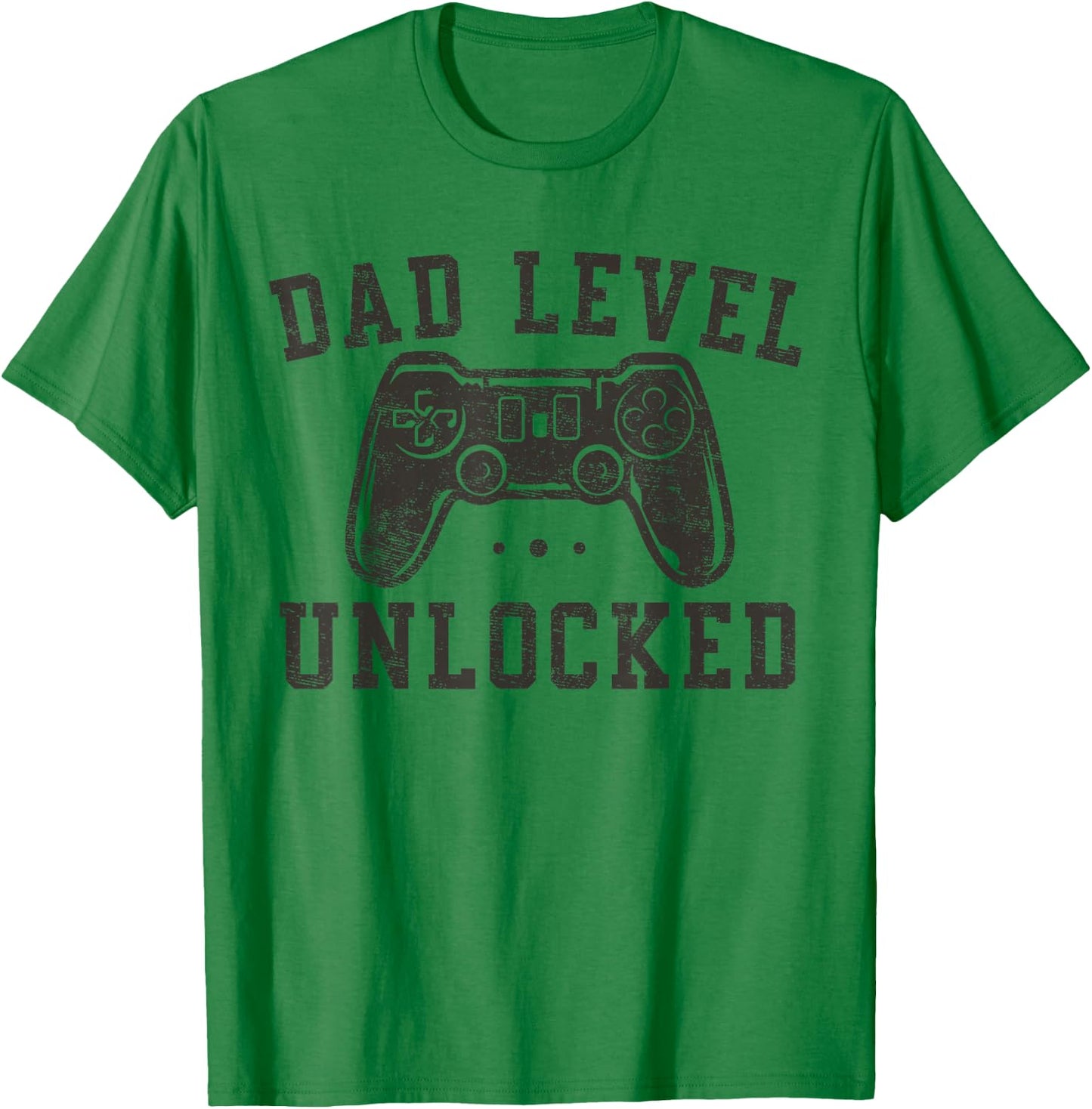 Dad Level Unlocked New Dad To Be Gifts Gamer Father's Day T-Shirt - T-Shirt | Irish Green
