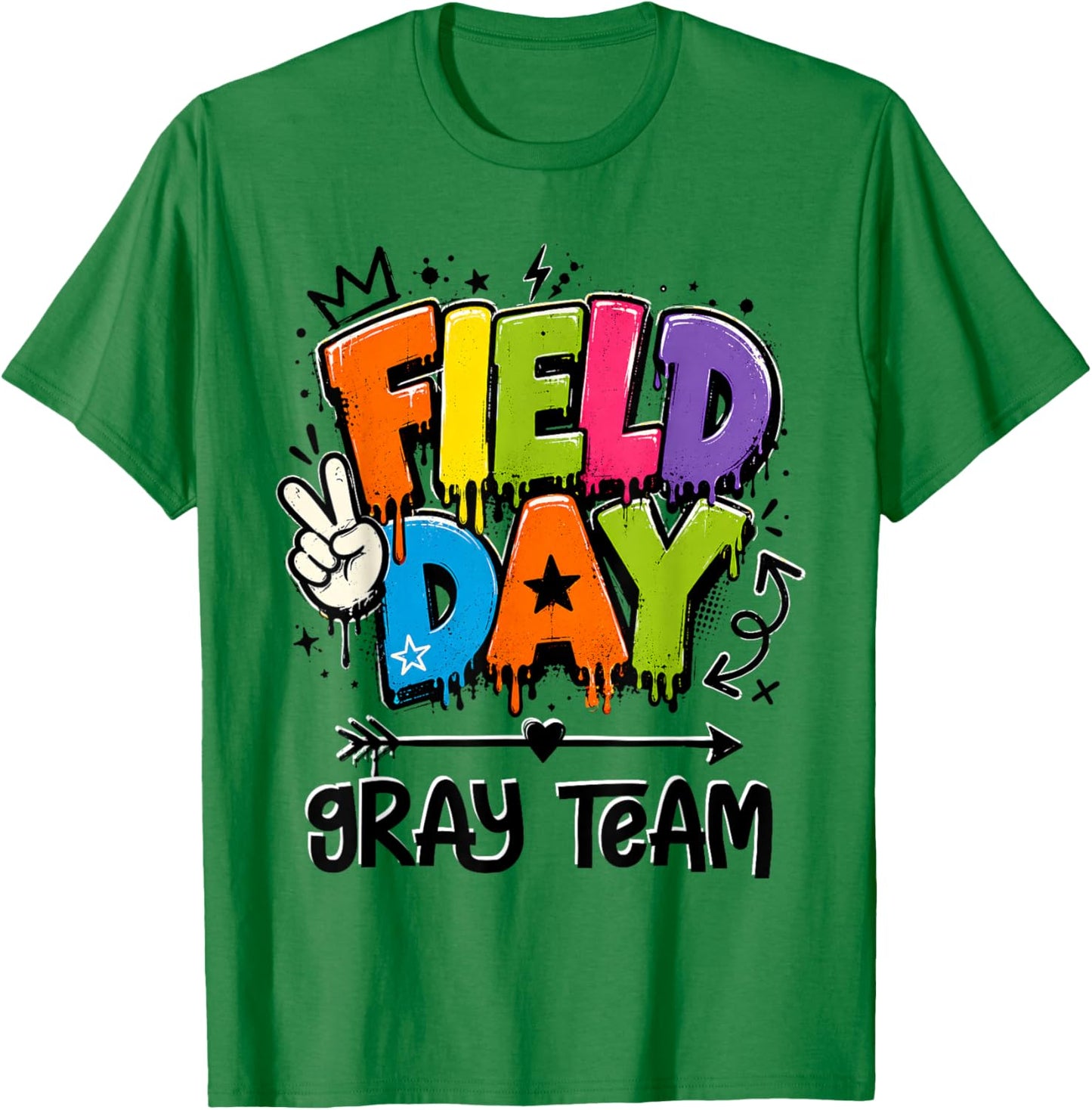 Funny Gray Team Field Day 2026 Drip Teacher Boy Girl Kids T-Shirt - T-Shirt | Irish Green
