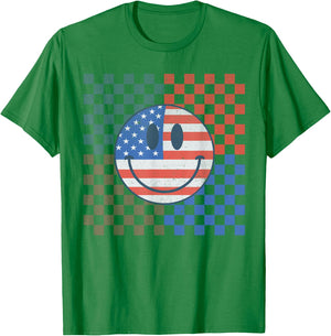 4th of July USA America Flag Baby Toddler Smile Gift T-Shirt - T-Shirt | Irish Green