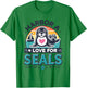 Funny Harbor Seal Animal Lover Men Women Kids T-Shirt - T-Shirt | Irish Green