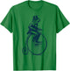 Dapper Frog riding a Vintage Penny-Farthing Bicycle Cyclist T-Shirt - T-Shirt | Irish Green