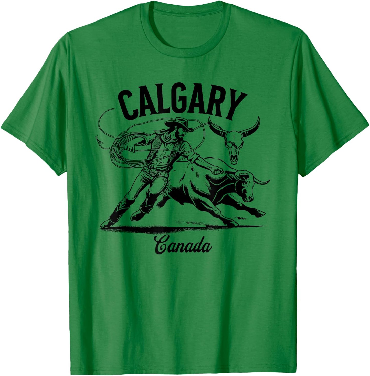 Calgary Canada Rodeo , Small, Grey T-Shirt - T-Shirt | Irish Green