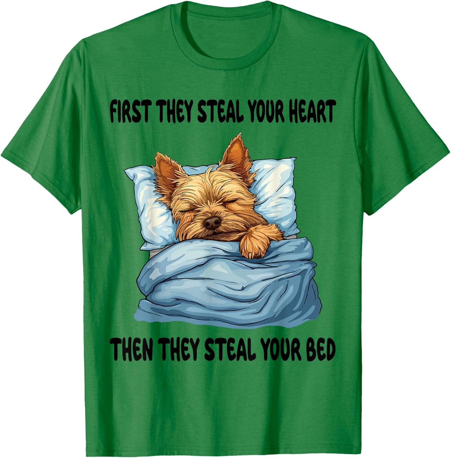 Norwich Terrier Sleeping Pajamas Nightgown T-Shirt - T-Shirt | Irish Green