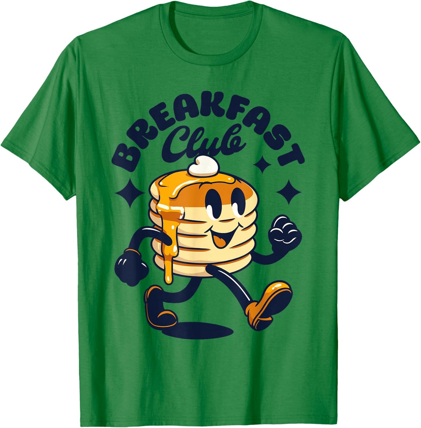 Breakfast club Retro pancakes cute pancake foodie T-Shirt - T-Shirt | Irish Green