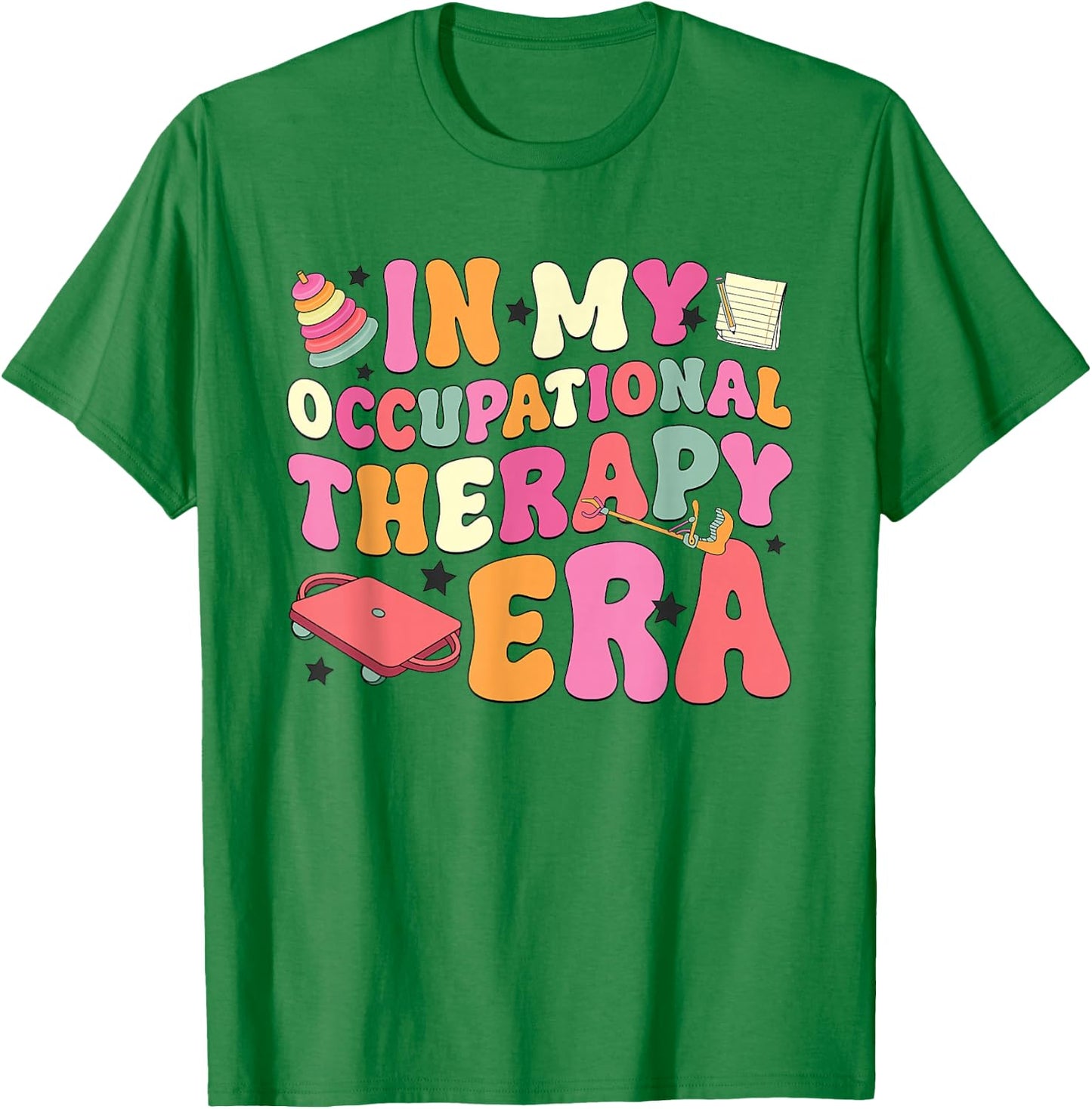 Retro In My Occupational Therapy Era OT Graduation COTA OTA T-Shirt - T-Shirt | Irish Green