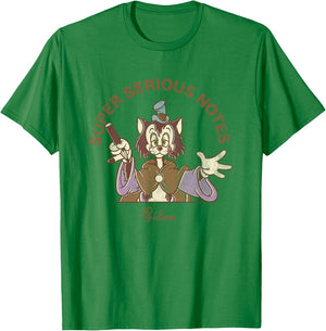 Disney Pinocchio Super Serious Notes Gideon Retro Big Logo T-Shirt - T-Shirt | Irish Green