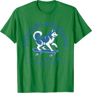 Siberian Husky Funny Ice Skating Dog Husky Mom T-Shirt - T-Shirt | Irish Green