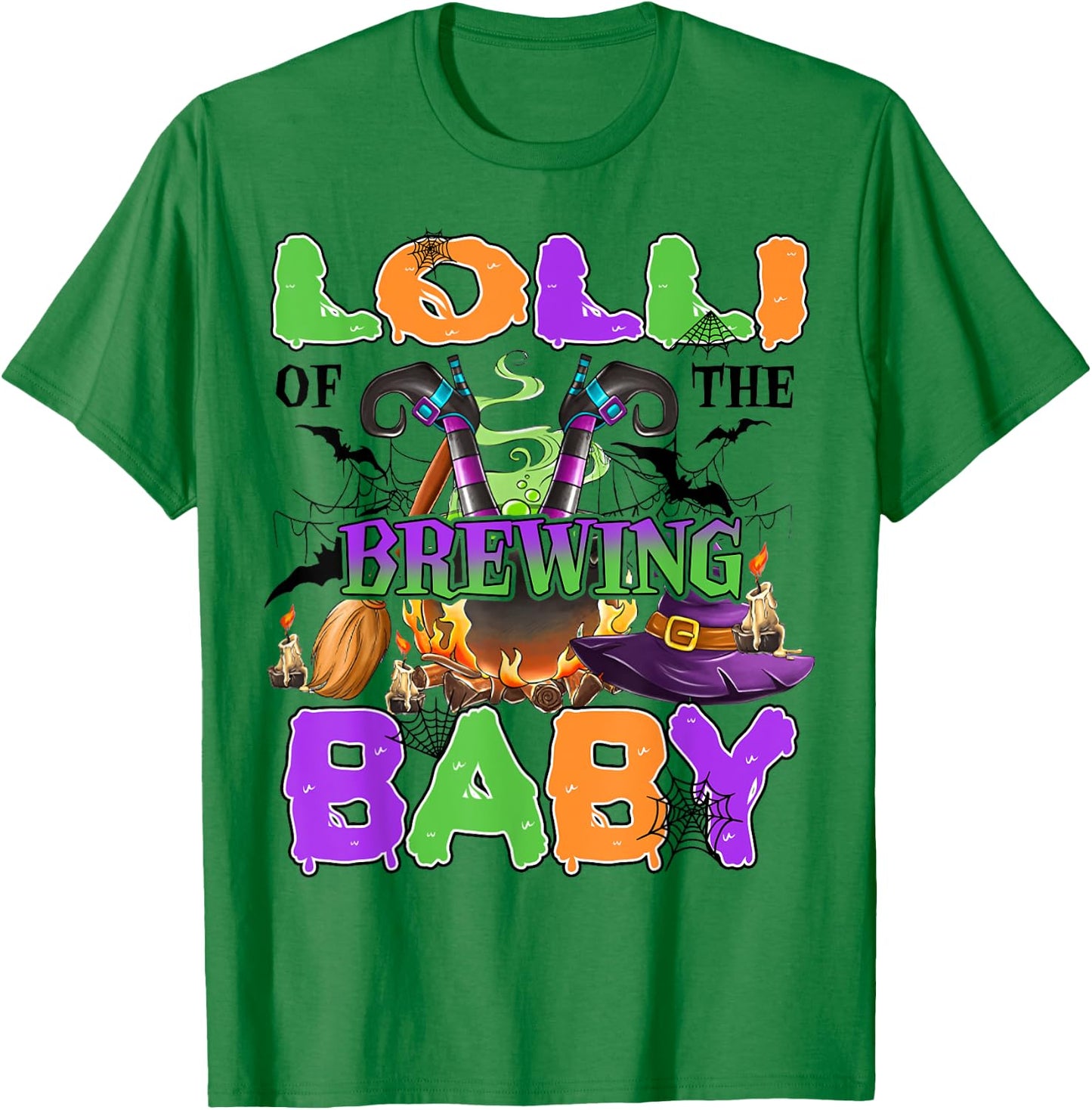Lolli Of Brewing Baby Halloween Baby Shower Spooky T-Shirt - T-Shirt | Irish Green