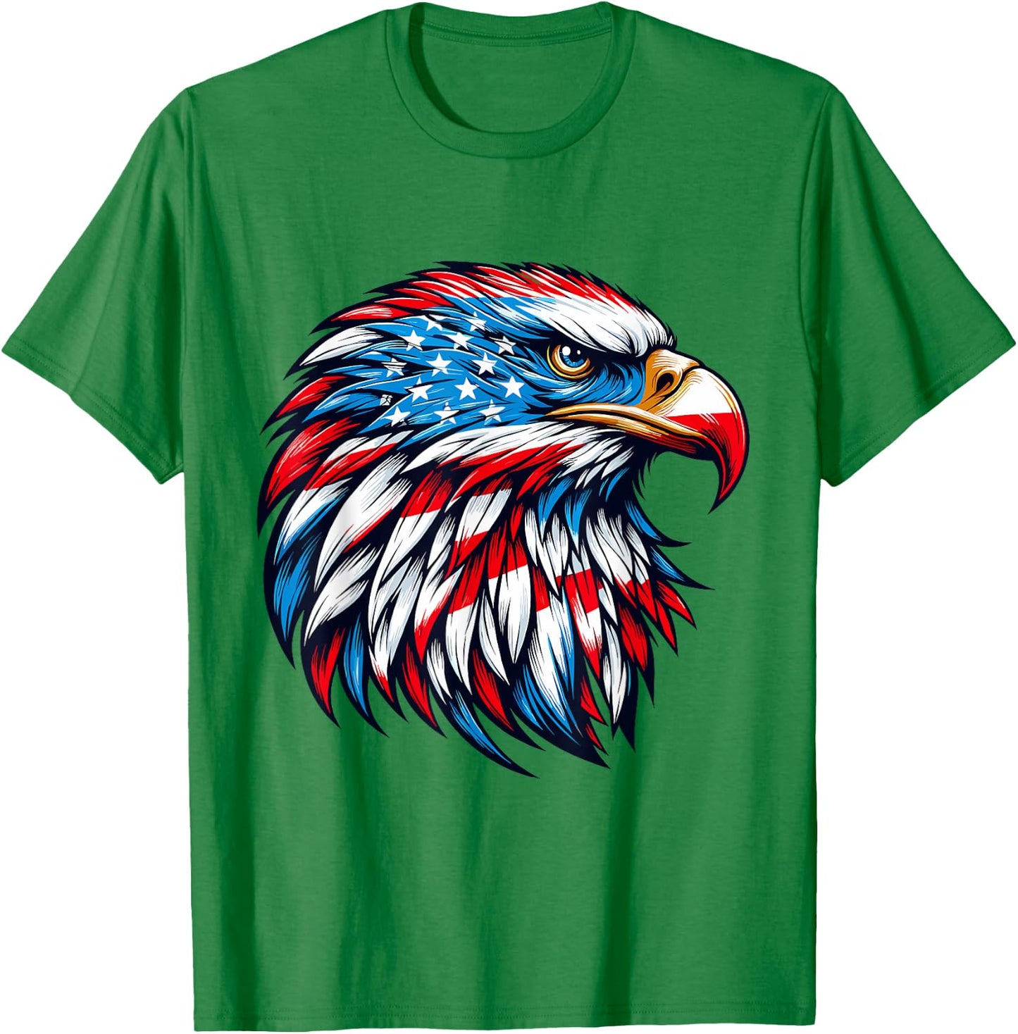 4th Of July Patriotic Eagle USA American Flag men boys T-Shirt - T-Shirt | Irish Green
