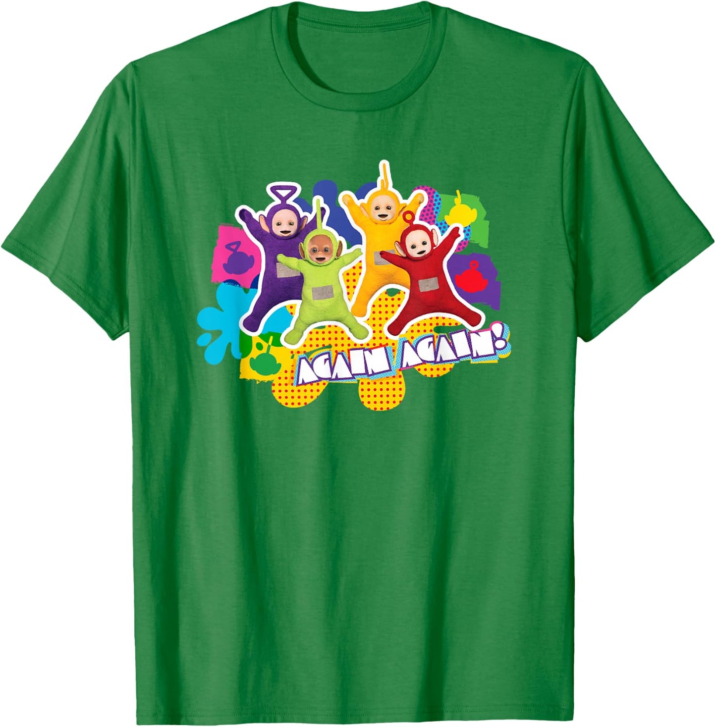 Teletubbies Again Group Jump T-Shirt - T-Shirt | Irish Green