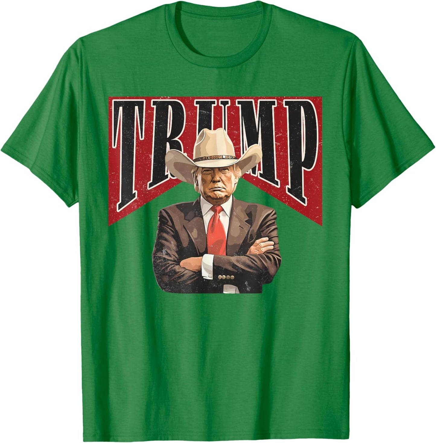 Western Trump Cowboy Take America Back Trump Daddy Men T-Shirt - T-Shirt | Irish Green