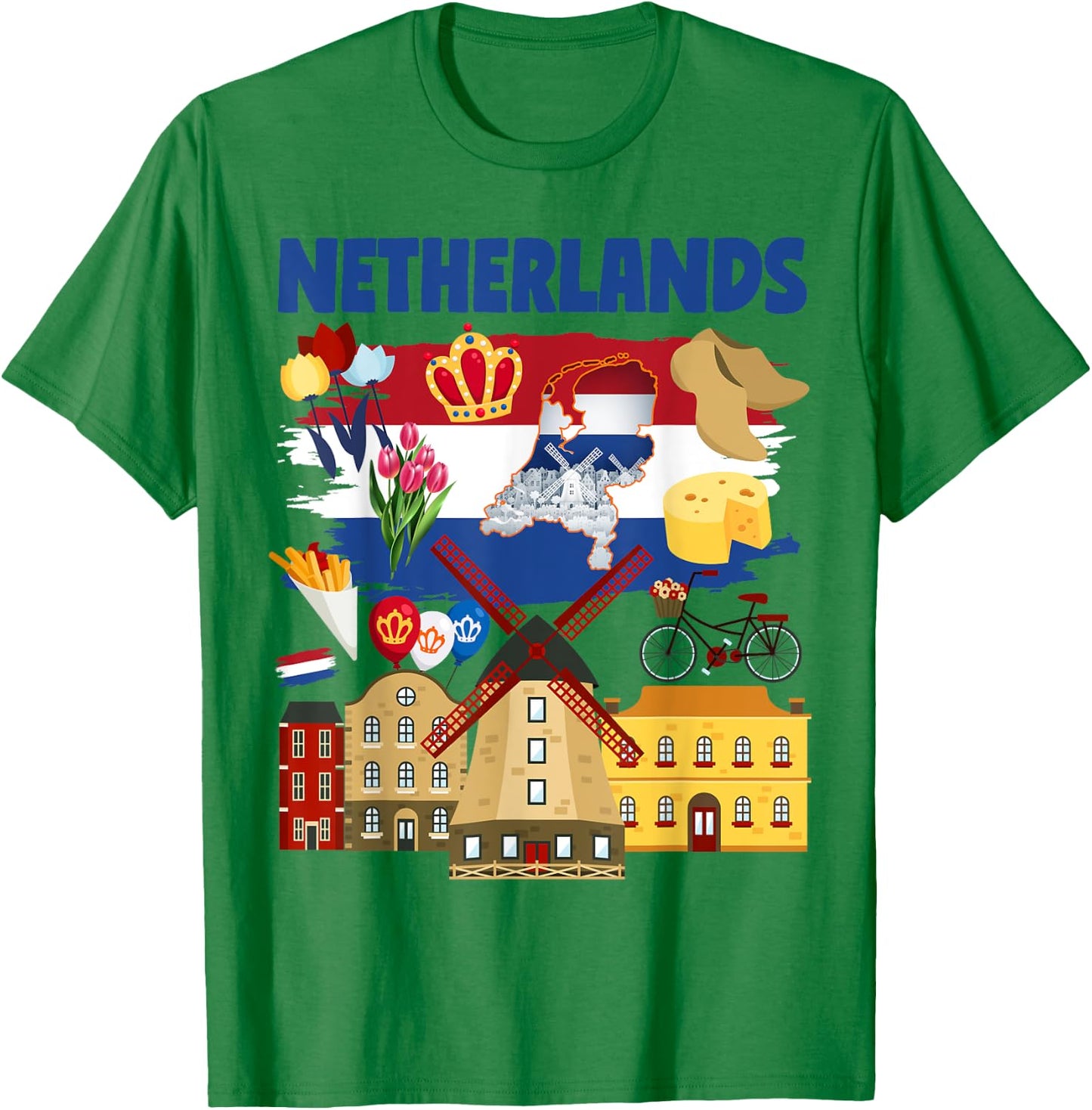 Netherlands Flag Outfit Idea For Kids & Holland Dutch Flag T-Shirt - T-Shirt | Irish Green