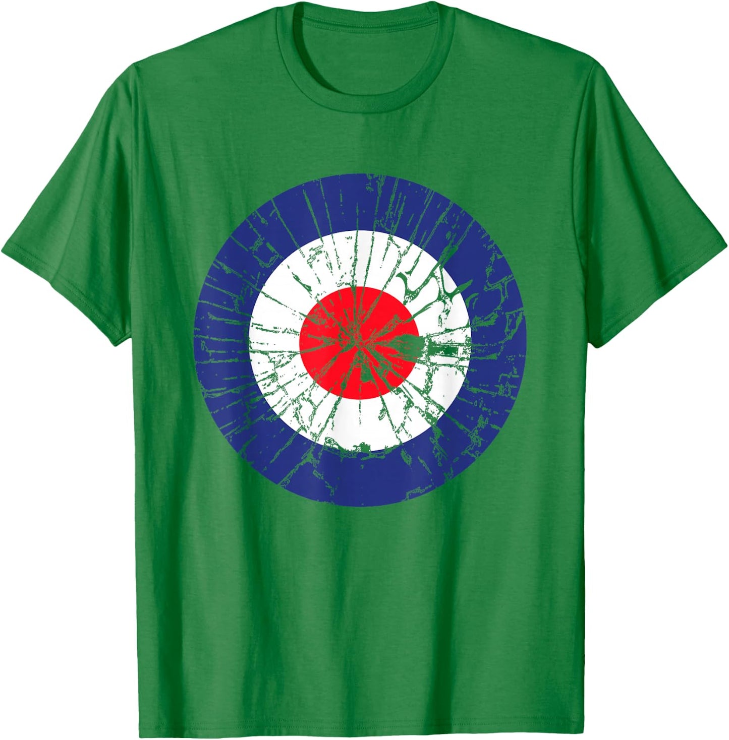 Bullseye Grunge Target Mod T-Shirt - T-Shirt | Irish Green