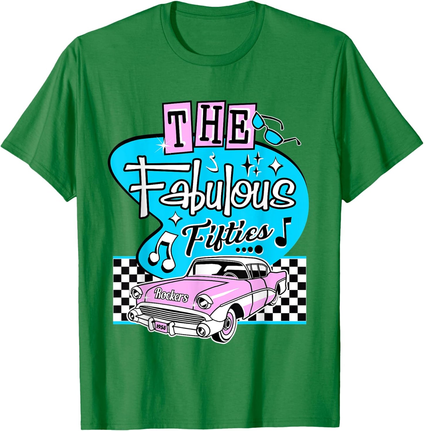 1950s Sock Hop Dance Retro 50s Rockabilly Pink Gifts Doo Wop T-Shirt - T-Shirt | Irish Green