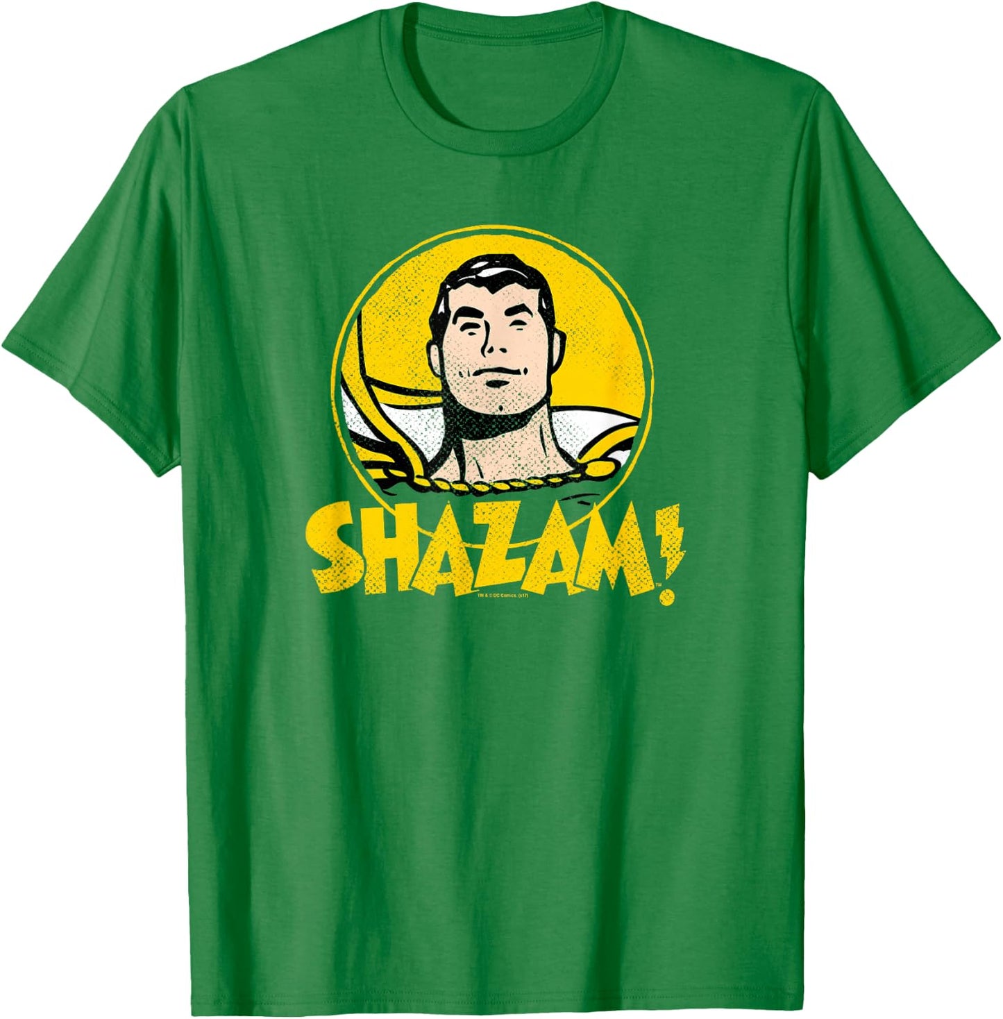 Shazam! Retro Circle T-Shirt - T-Shirt | Irish Green