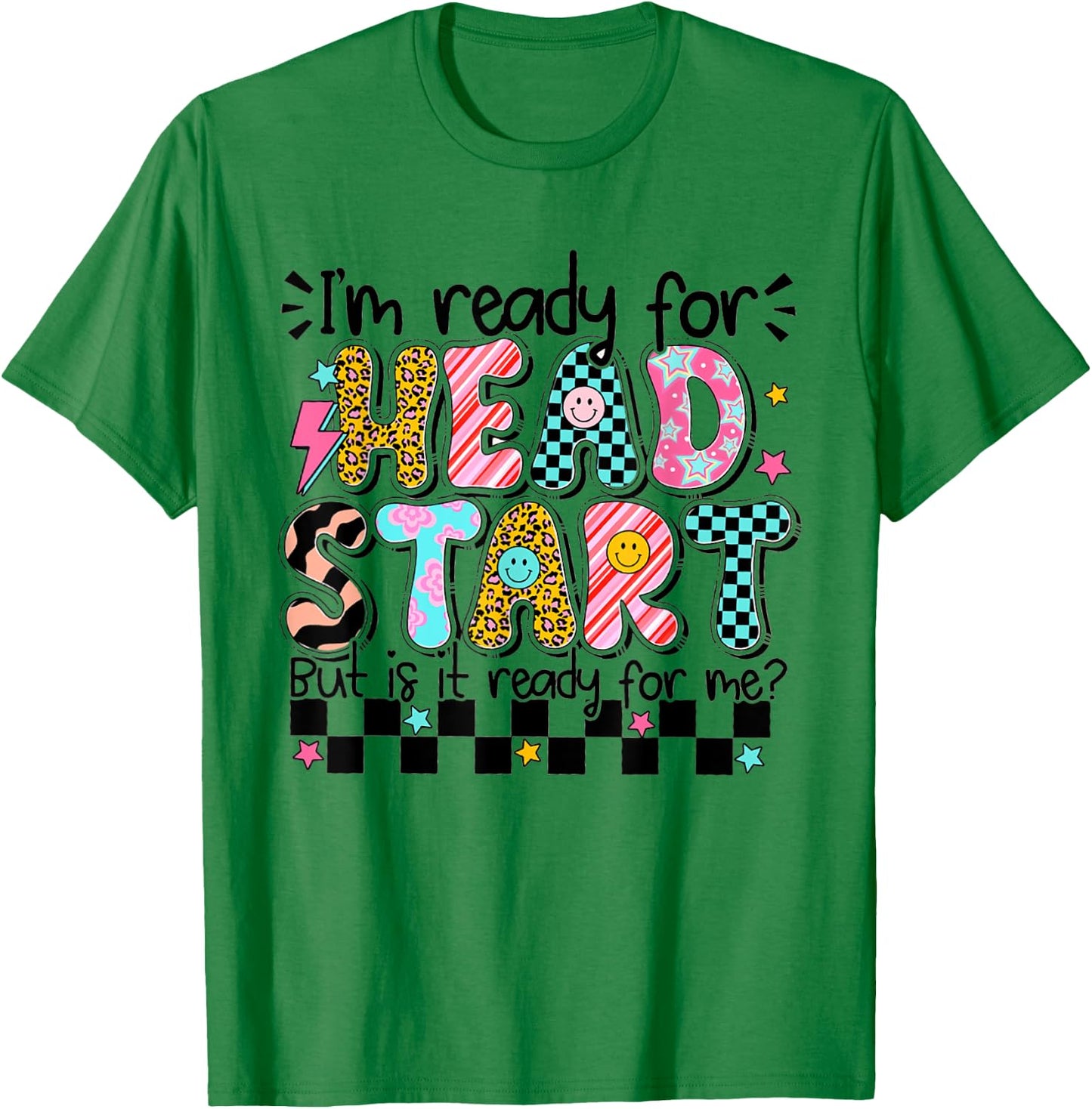 Retro I'm Ready For Head Start First Day Of School Boys Girl T-Shirt - T-Shirt | Irish Green