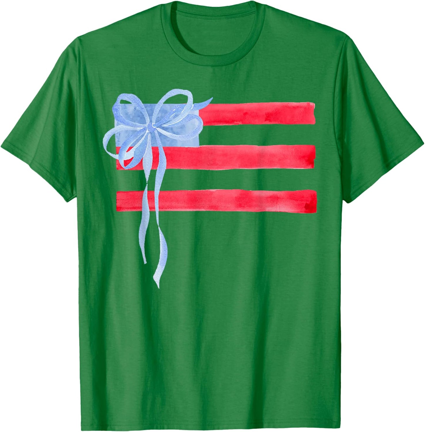Hair bow American Flag 4th Of July T-Shirt - T-Shirt | Irish Green