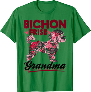 Bichon Frise Dog Breed Bichon Frise Grandma Women Girls Kids T-Shirt - T-Shirt | Irish Green