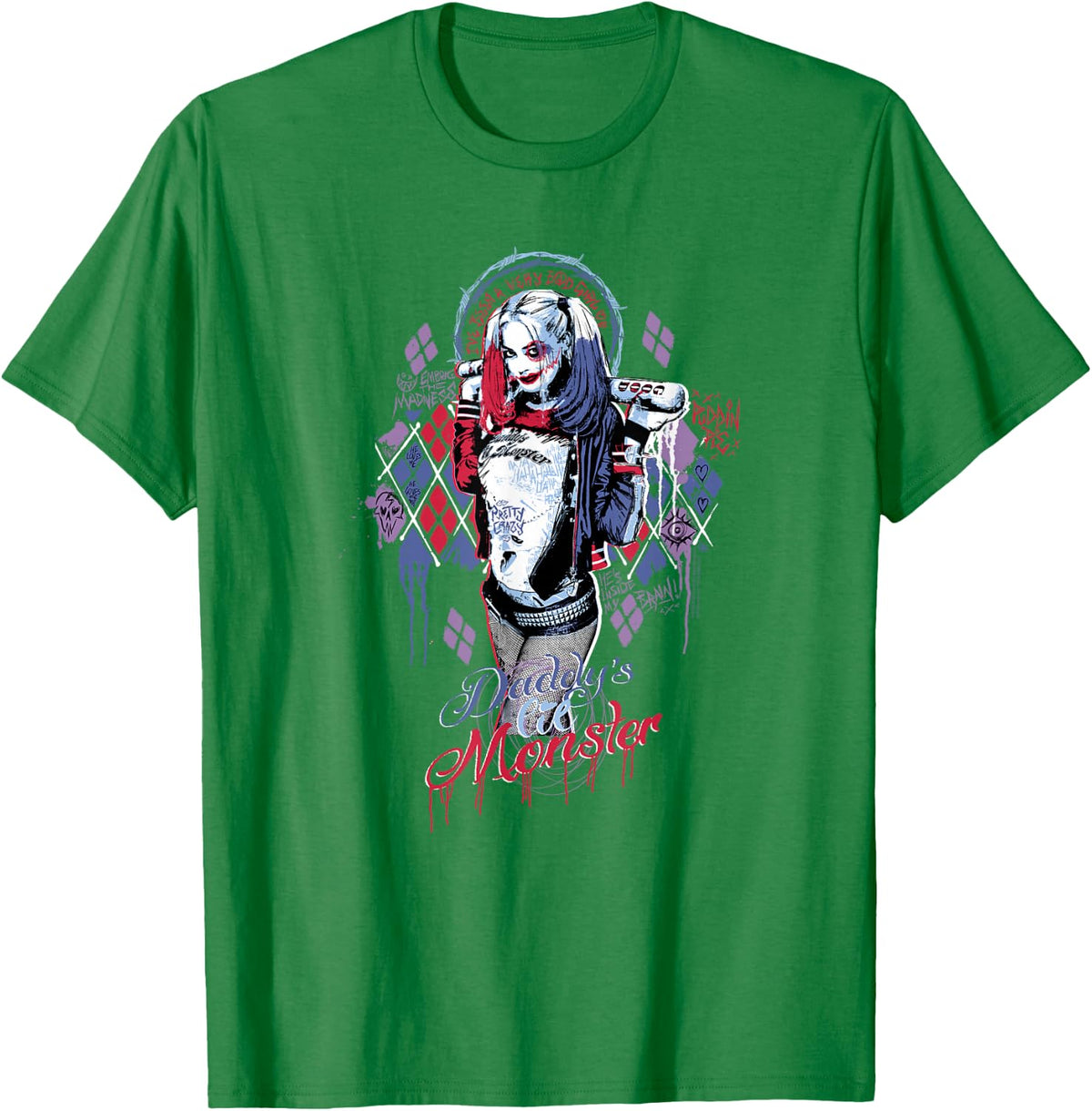 Suicide Squad Daddy's Lil Monster T-Shirt - T-Shirt | Irish Green