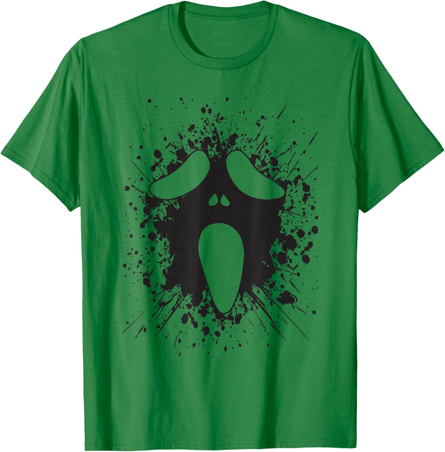 Ghost Silly Face Spooky Halloween Ghoul Face Easy Costume T-Shirt - T-Shirt | Irish Green